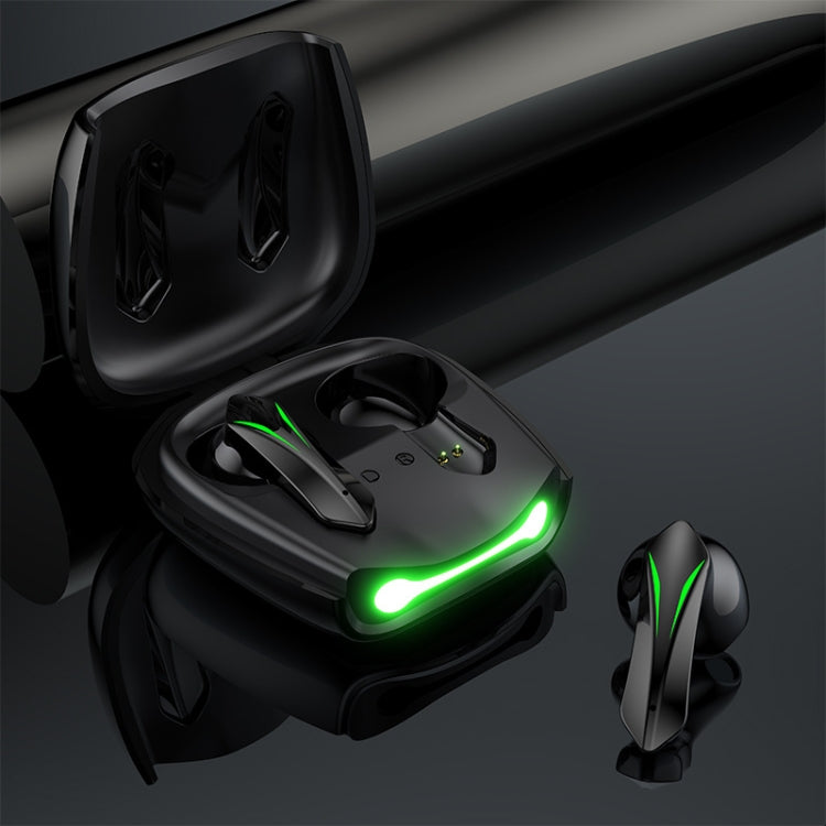 TWS Bluetooth 5.2 In-Ear Gaming Earphone With Breathing Light(Black) - TWS Earphone by buy2fix | Online Shopping UK | buy2fix