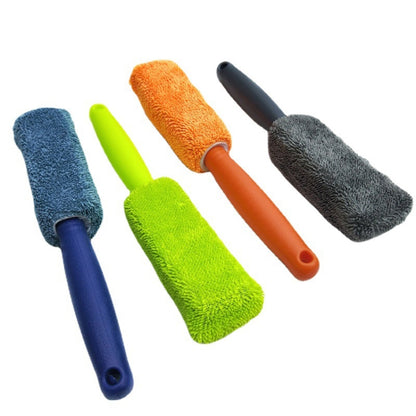 4 PCS  Fiber Long Shank Tire Brush(Grey) - In Car by buy2fix | Online Shopping UK | buy2fix