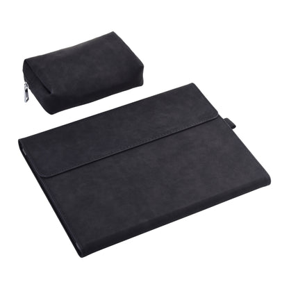 13 inch Leather Tablet Protective Case For Microsoft Surface Pro X, Color: Black + Power Bag - 13.3 inch by buy2fix | Online Shopping UK | buy2fix