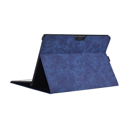 13 inch Leather Tablet Protective Case For Microsoft Surface Pro X, Color: Dark Blue + Power Bag - 13.3 inch by buy2fix | Online Shopping UK | buy2fix