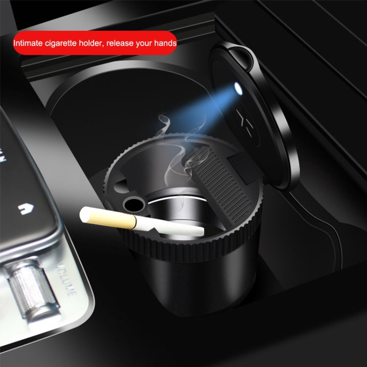 Car Ashtray With LED Ambient Light(Gray) - In Car by buy2fix | Online Shopping UK | buy2fix