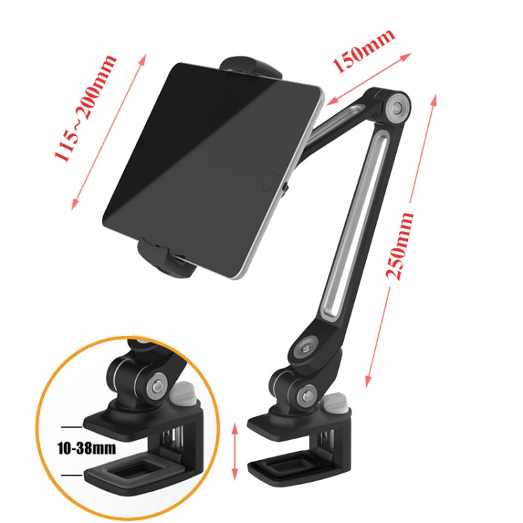 203B Snap-On Lazy Mobile Phone Bracket Bedside Desktop Tablet Bracket(Black) - Lazy Bracket by buy2fix | Online Shopping UK | buy2fix