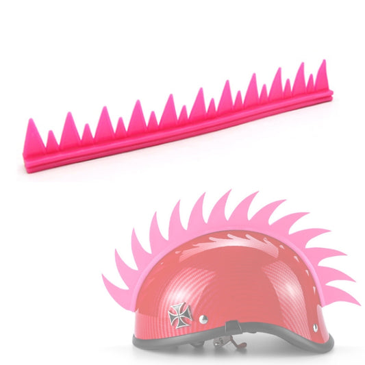 2 PCS BSDDP Motorcycle Helmet Decorative Cockscomb Silicone Sticker(Pink) - In Car by BSDDP | Online Shopping UK | buy2fix