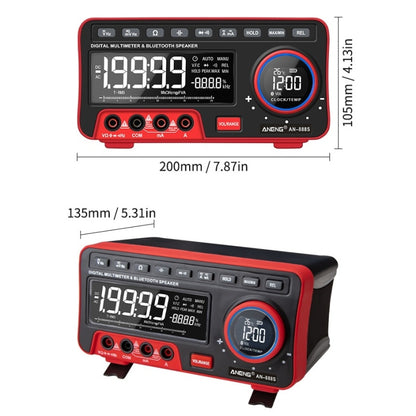 ANENG AN-888S Bluetooth Audio Display Voltage Current Multimeter, Standard No Battery(Black Red) - Consumer Electronics by ANENG | Online Shopping UK | buy2fix