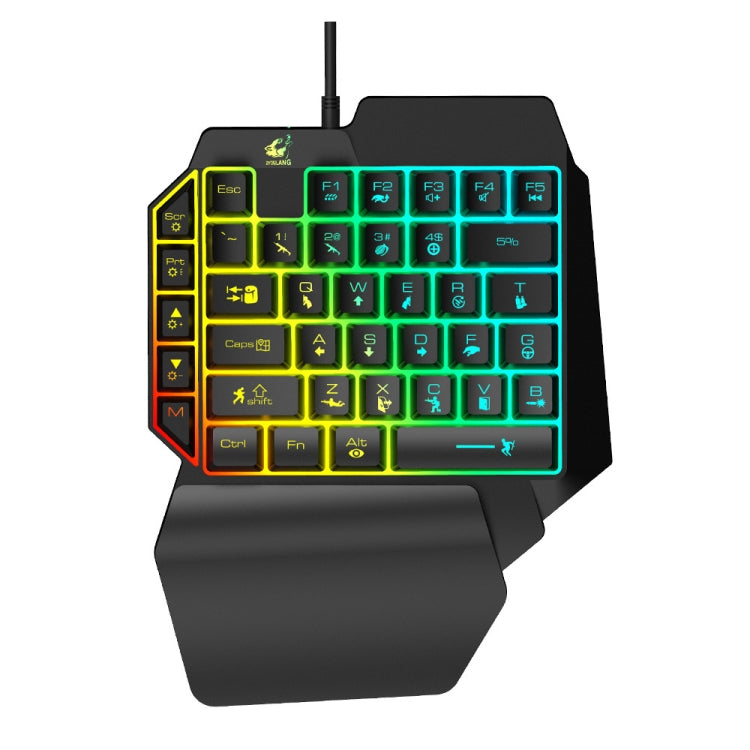 ZIYOU LANG K15 Robotic Sense One-Handed Gaming Keyboard(ZIYOU LANG K15 Single-hand Keyboard Eating Chicken Version) - Mini Keyboard by ZIYOU LANG | Online Shopping UK | buy2fix