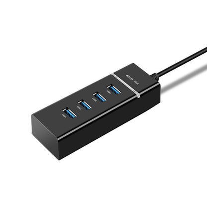 4 X USB 2.0 Ports HUB Converter, Cable Length: 15cm,Style： With Light Bar Black - USB 2.0 HUB by buy2fix | Online Shopping UK | buy2fix