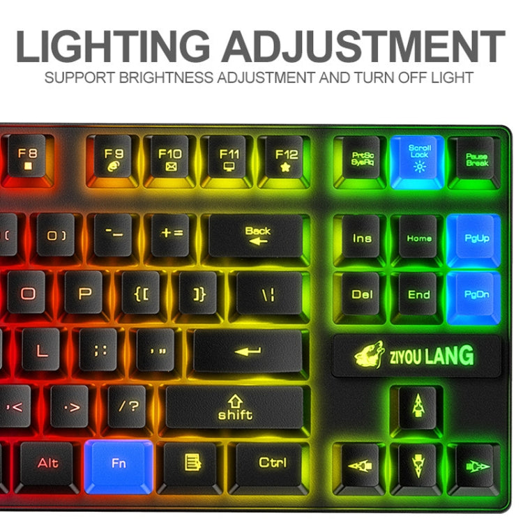 ZIYOU LANG T87 Gaming Luminous Wireless Keyboard and Mouse Set(White) - Wireless Keyboard by ZIYOU LANG | Online Shopping UK | buy2fix