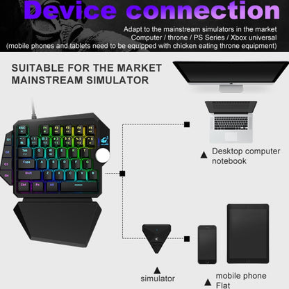 ZIYOU LANG K5 39 Keys RGB Mechanical Gaming Keyboard For PS4, Cable Length: 1.5m(Black Green Shaft) - Wireless Keyboard by ZIYOU LANG | Online Shopping UK | buy2fix