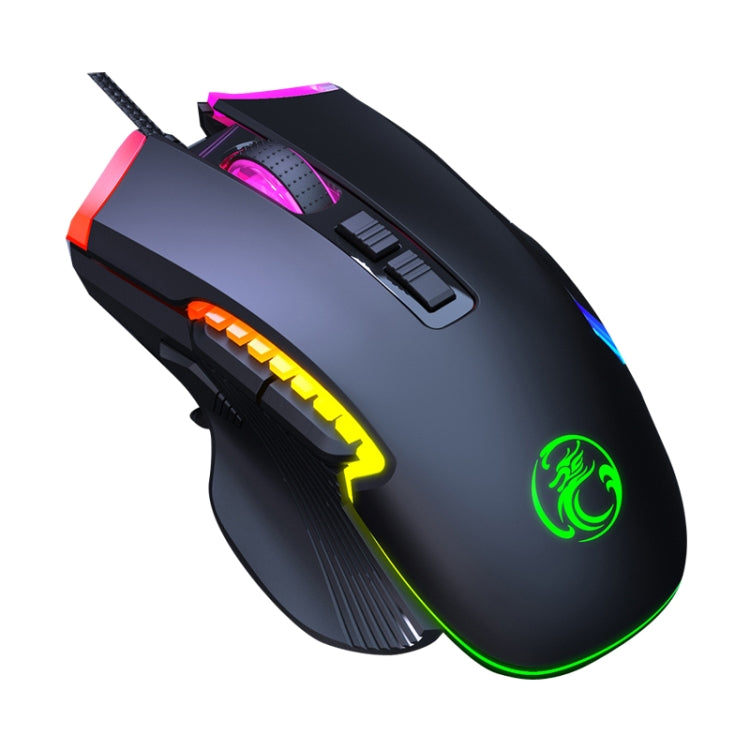 IMICE T70 8-Button 7200DPI RGB Lighting Programmable Wired Gaming Mouse, Cable Length: 1.8m(Black) - Wired Mice by IMICE | Online Shopping UK | buy2fix