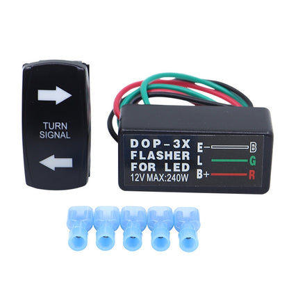 3 In 1 DOP-3X Motorcycle Flash LED Turning Light Controller - In Car by buy2fix | Online Shopping UK | buy2fix