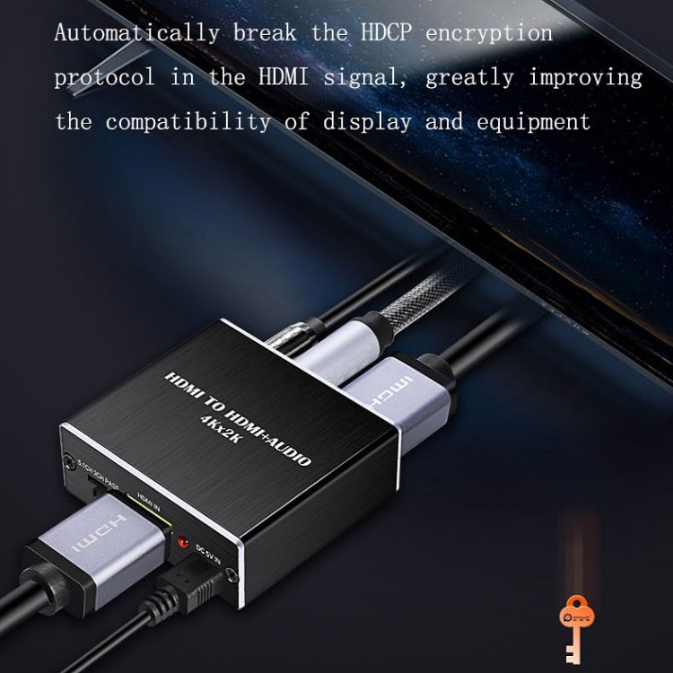 HDMI TO HDMI+AUDIO Audio Separator(Black) - Splitter by buy2fix | Online Shopping UK | buy2fix