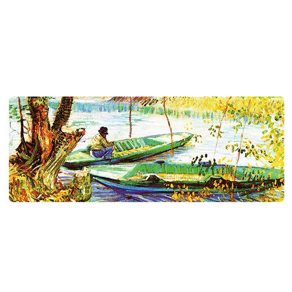 300x800x3mm Locked Am002 Large Oil Painting Desk Rubber Mouse Pad(Fisherman) - Mouse Pads by buy2fix | Online Shopping UK | buy2fix