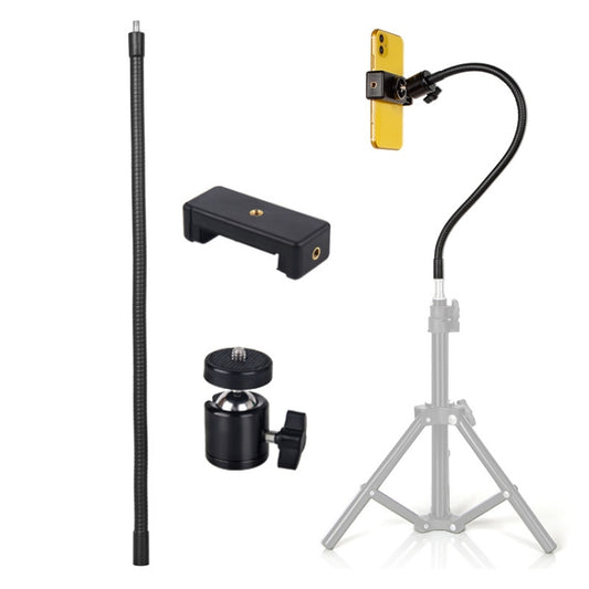 40cm Live Broadcast Bracket Extension Hose Tripod Accessories,Style: Hose+PTZ+Phone Clip - Consumer Electronics by buy2fix | Online Shopping UK | buy2fix