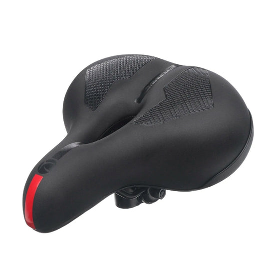 SGODDE Mountain Bike Shock Absorbing Thickened Soft Saddle(Black Red) - Outdoor & Sports by buy2fix | Online Shopping UK | buy2fix