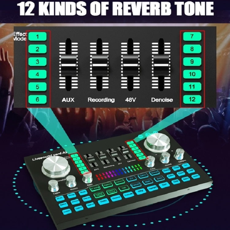 A2 Sound Card Mobile Computer Universal Live K Song Recording Equipment - Consumer Electronics by buy2fix | Online Shopping UK | buy2fix