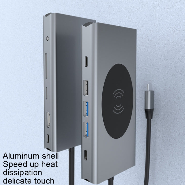 BX13V 13 In 1 Type-C Docking Station Wireless Charging Hub - Computer & Networking by buy2fix | Online Shopping UK | buy2fix