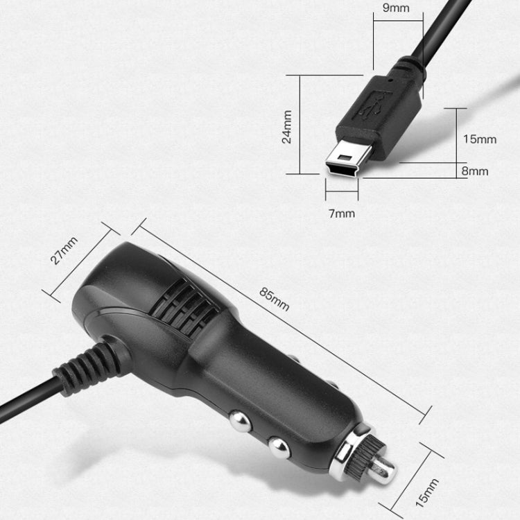 2 PCS Car Charger Fast Charging Driving Recorder Supply Line, Style: 1A+2A(Mini Right Bend) - In Car by buy2fix | Online Shopping UK | buy2fix