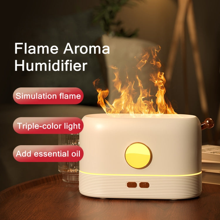 JF801 Desktop Simulation Flame Aroma Diffuser Humidifier, Color: 3 Color Light-White - Home & Garden by buy2fix | Online Shopping UK | buy2fix