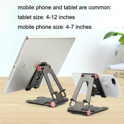 XY-02 Folding Live Aluminum Alloy Desktop Tablet Computer Mobile Phone Bracket(Silver) - Desktop Holder by buy2fix | Online Shopping UK | buy2fix