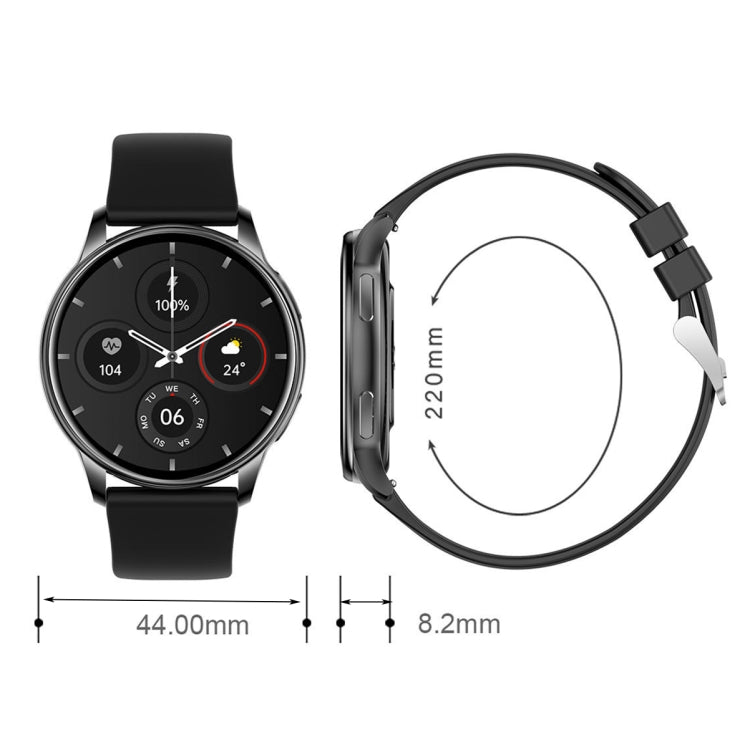 Wearkey Y23 1.32 Inch Health Monitoring Smart Watch with Password Lock(Black) - Smart Wear by Wearkey | Online Shopping UK | buy2fix