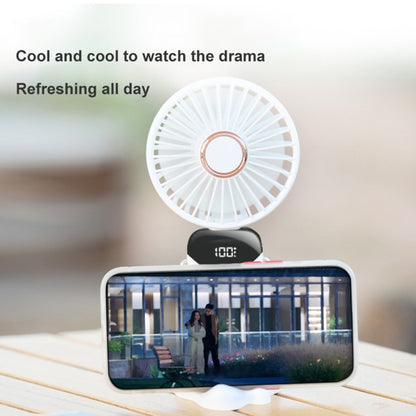 USB Handheld Digital Display Folding Aromatherapy Fan, Battery Capacity: 5000mAh(N15 Dark Green) - Consumer Electronics by buy2fix | Online Shopping UK | buy2fix