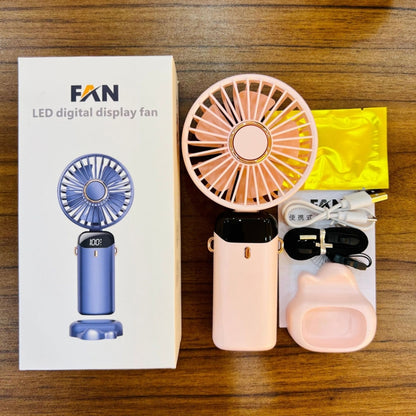 USB Handheld Digital Display Folding Aromatherapy Fan, Battery Capacity: 5000mAh(N15 Dark Green) - Consumer Electronics by buy2fix | Online Shopping UK | buy2fix