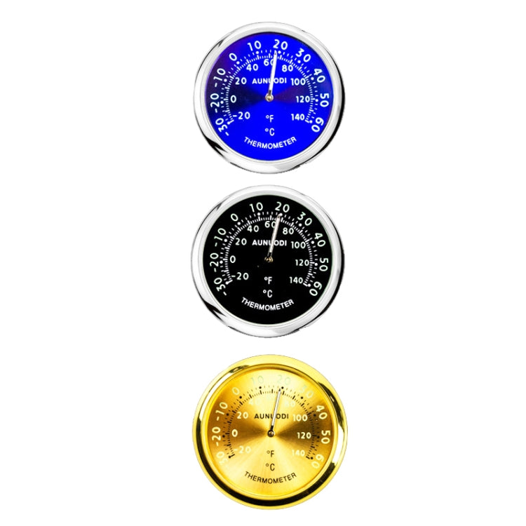 Night Light Car Thermometer Metal Ornaments(Blue Thermometer) - In Car by buy2fix | Online Shopping UK | buy2fix