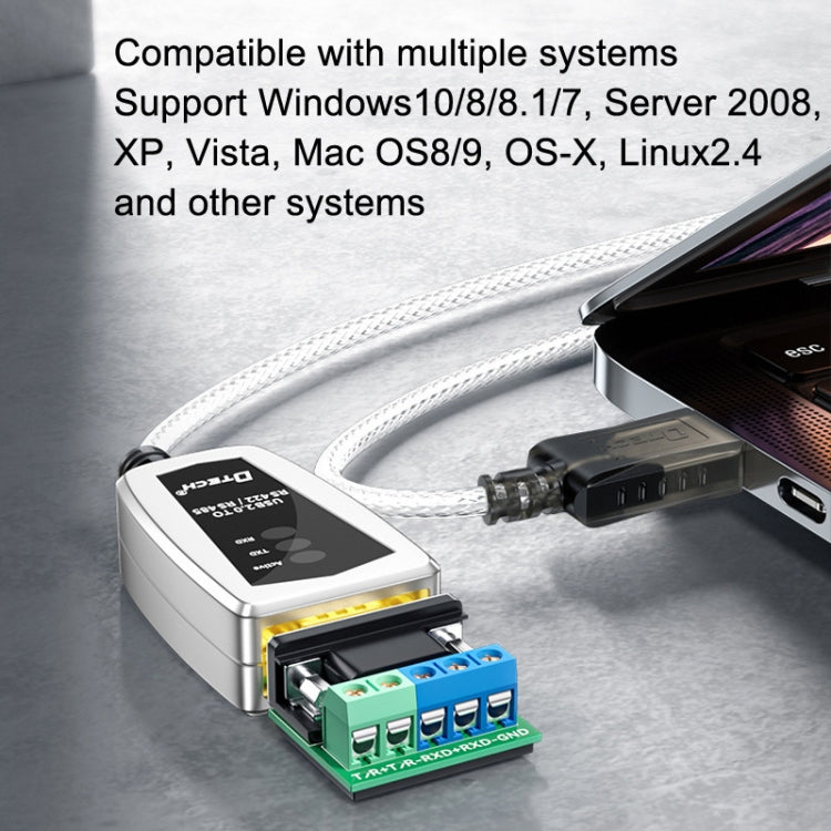 DTECH DT-5119 0.5m USB To RS485/422 Industrial Converter Serial Line Communication Adapter - RS485 / RS232 Series by DTECH | Online Shopping UK | buy2fix