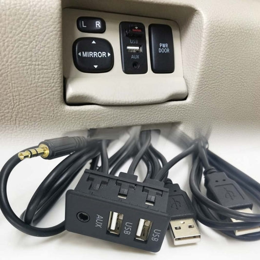 Car Universal Modification Dual USB +AUX Interface Charging Seat - In Car by buy2fix | Online Shopping UK | buy2fix