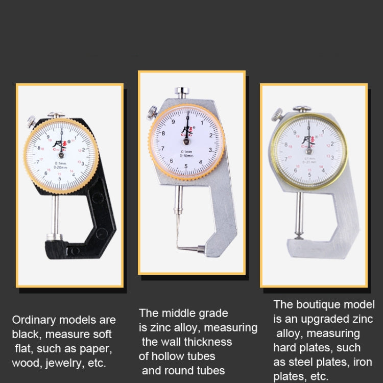 CHIXI Handheld Thickness Gauge Paper Thickness Gauge, Specification: Ordinary 0-20mm Pointed Head - Consumer Electronics by buy2fix | Online Shopping UK | buy2fix