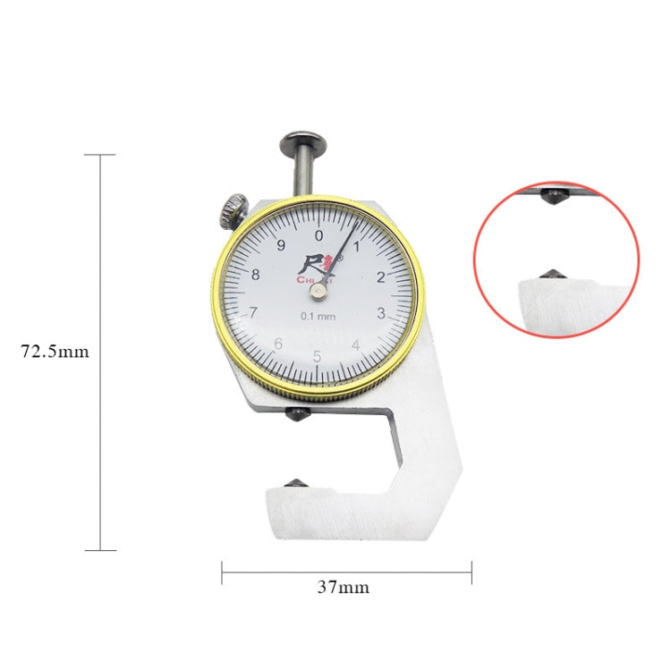 CHIXI Handheld Thickness Gauge Paper Thickness Gauge, Specification: Boutique 0-10mm Pointed Head - Consumer Electronics by buy2fix | Online Shopping UK | buy2fix