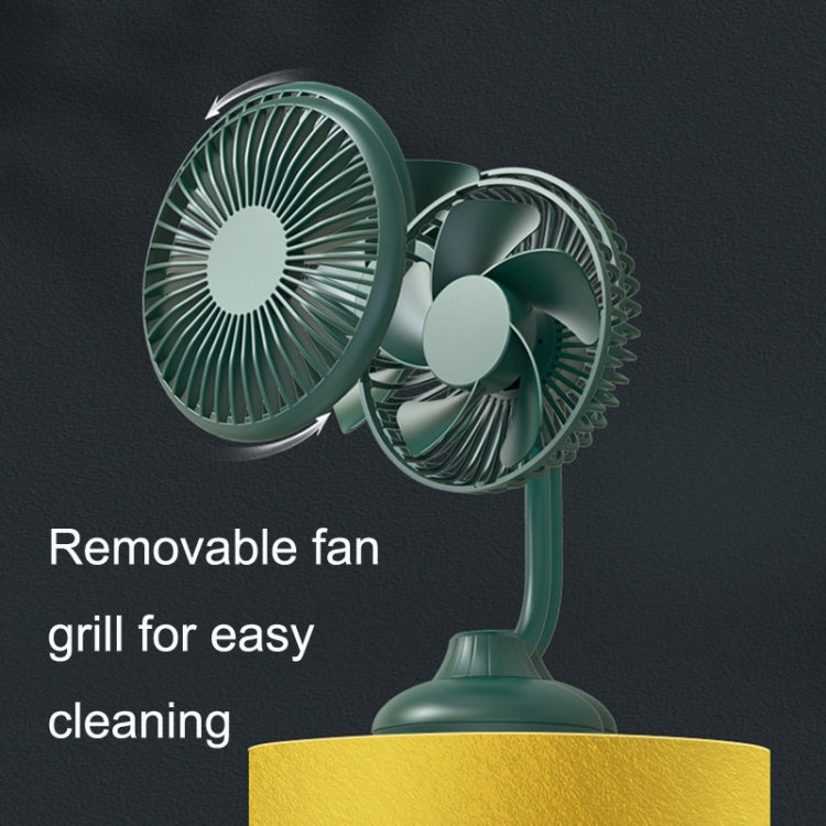 F502 Mini Hose Small Fan Car USB Fan(Green) - In Car by buy2fix | Online Shopping UK | buy2fix