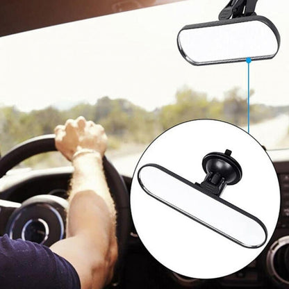 CZC-220 Car Strong Suction Cup Big Vision Flat Rearview Mirror(Blue Mirror) - In Car by buy2fix | Online Shopping UK | buy2fix