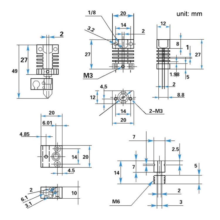 CR10 3D Printer Accessories Remote Nozzle Extruder(24V/50W) - Consumer Electronics by buy2fix | Online Shopping UK | buy2fix