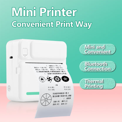 C19 200DPI Student Homework Printer Bluetooth Inkless Pocket Printer Pink Printer Paper x 5 - Consumer Electronics by buy2fix | Online Shopping UK | buy2fix