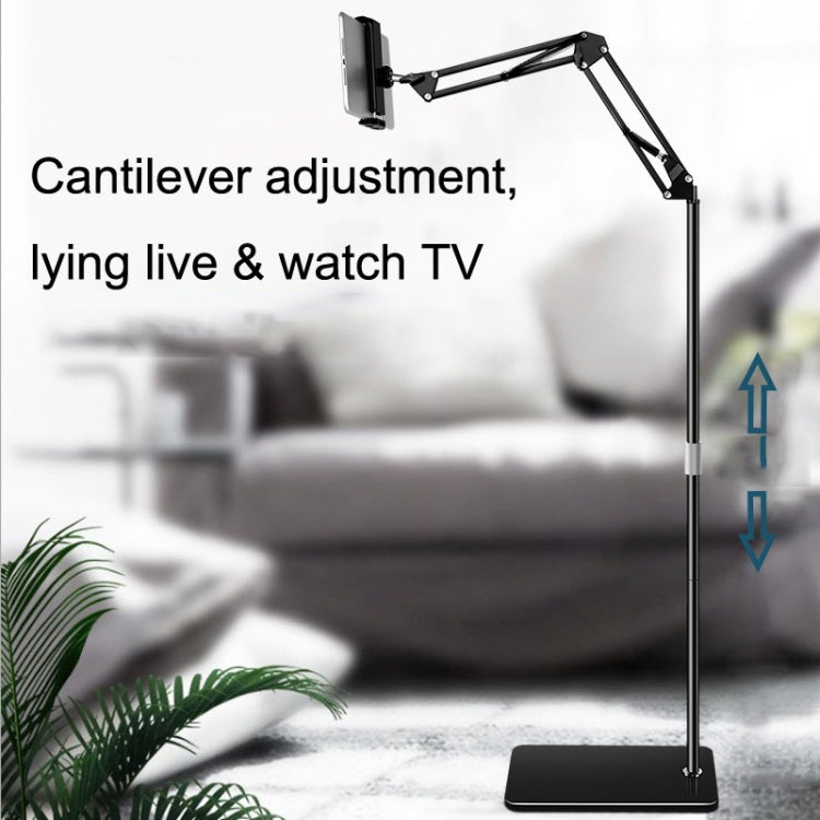 155cm Live Broadcast Bedside Cantilever Floor Bracket Desktop Floor Model (Black) - Lazy Bracket by buy2fix | Online Shopping UK | buy2fix