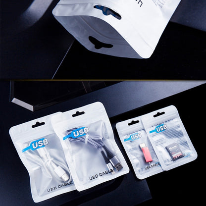 100 PCS  USB Cable Packaging Bag Data Cable Bag Ziplock Bag 10.5 x 15 cm -  by buy2fix | Online Shopping UK | buy2fix