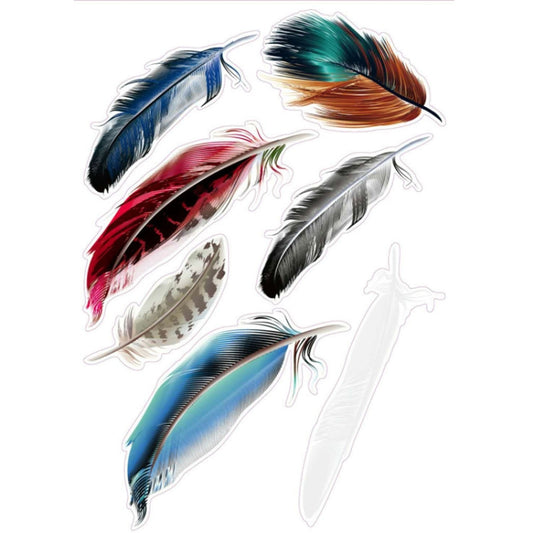 5 Sets Car 3D Feather Body Sticker Scratch Blocking Sticker(Style 3) - In Car by buy2fix | Online Shopping UK | buy2fix
