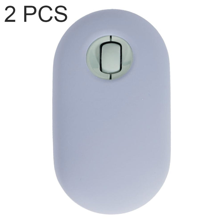 2 PCS Silicone Dustproof Wireless Mouse Protective Case For Logitech Pebble(Gray Blue) - Other by buy2fix | Online Shopping UK | buy2fix