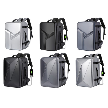 Large-capacity Waterproof Expandable Hard Shell Backpack with USB Charging Hole(161 Dark Gray) - Backpack by buy2fix | Online Shopping UK | buy2fix