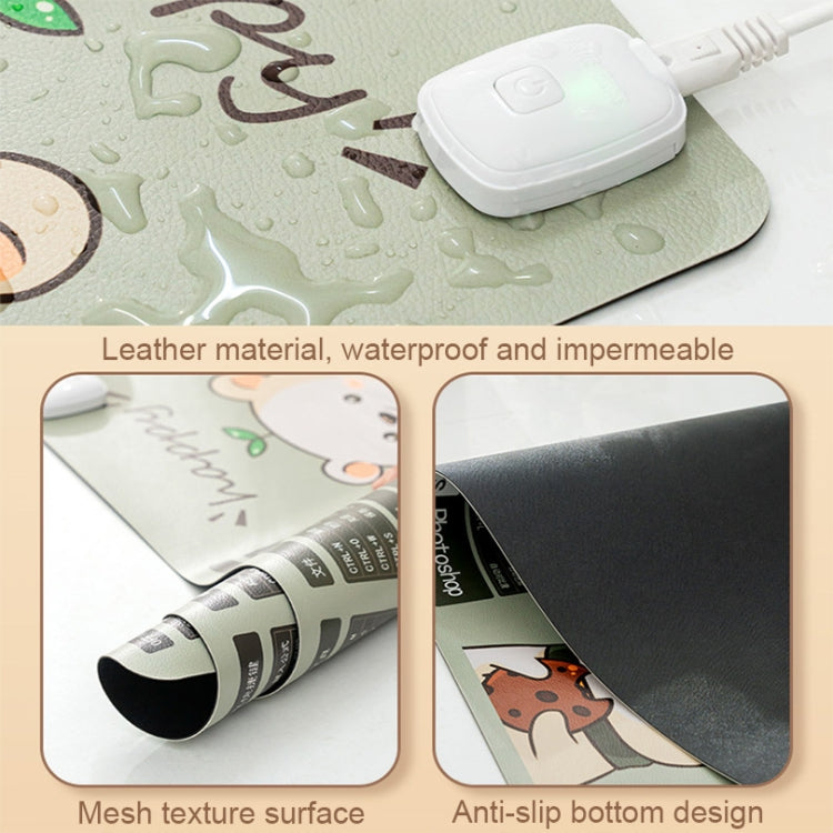 Intelligent Timing Heating Waterproof Warm Mouse Pad CN Plug, Size: 80x33cm(Happy Daily) - Mouse Pads by buy2fix | Online Shopping UK | buy2fix