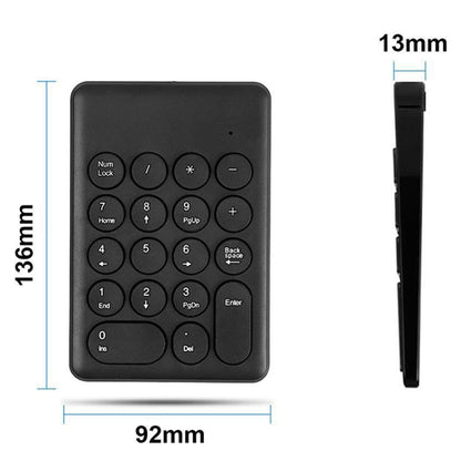 269 18 Keys Accounting Bank Engineering Wired Mini Chocolate Numeric Keypad, Cable Length: 1.25m(Black) - Wired Keyboard by buy2fix | Online Shopping UK | buy2fix