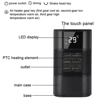 N8 Table Air Heater Indoor Quick Heat Energy Saving Electric Heater,  Specification: EU Plug(Black) - Consumer Electronics by buy2fix | Online Shopping UK | buy2fix