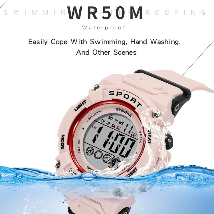 SYNOKE 9810 Multifunctional Luminous Waterproof Student Sports Watch(Pink) - Sport Watches by SYNOKE | Online Shopping UK | buy2fix