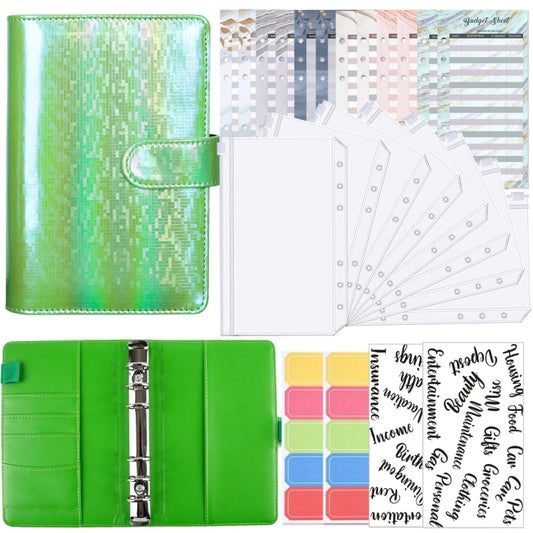 A6 Illusion Magic Square Loose-leaf PU Notebook Cash Budget Book(Green) - Notebooks by buy2fix | Online Shopping UK | buy2fix