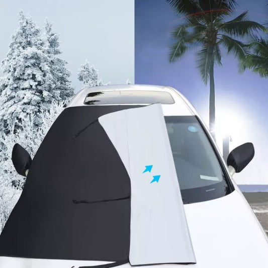 Car Front Window Snow Coated Silver Cloth Anti-freeze Sun Blocker Cover(205x150x167cm) - In Car by buy2fix | Online Shopping UK | buy2fix