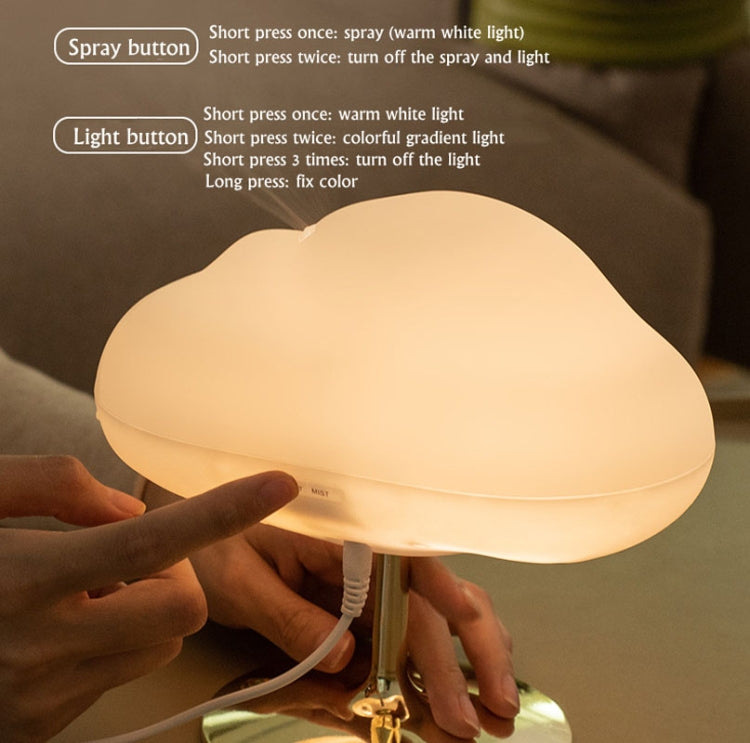 270ml Cloud Aroma Diffuser Humidifier  USB Table Lamp(Gold Bottom) - Home & Garden by buy2fix | Online Shopping UK | buy2fix