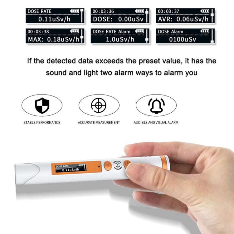 Pen Type Nuclear Radiation Detector Geiger Counter Sound Light Alarm - Consumer Electronics by buy2fix | Online Shopping UK | buy2fix