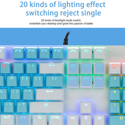 ZIYOU LANG K1 104 Keys Office Punk Glowing Color Matching Wired Keyboard, Cable Length: 1.5m(Pink White Green Axis) - Wired Keyboard by ZIYOU LANG | Online Shopping UK | buy2fix