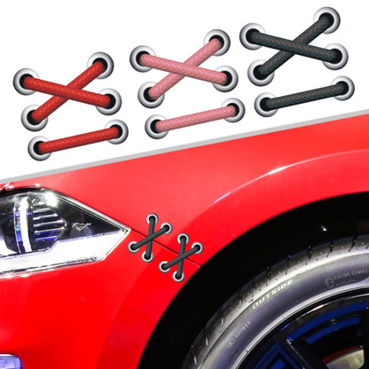 10pcs Shoelace Car Sticker Body Cover Up Scratch Patch Sticker(Red Cross) - In Car by buy2fix | Online Shopping UK | buy2fix